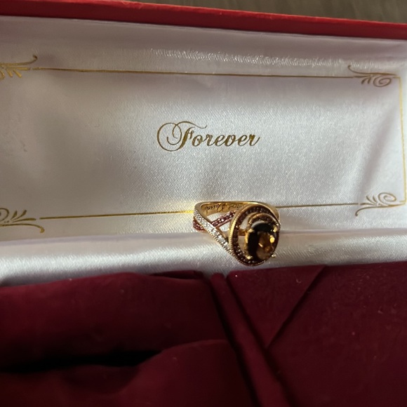 Alfred Durante Mocha Diamond and Cocoa Quartz Ring 5.5 - Picture 13 of 16